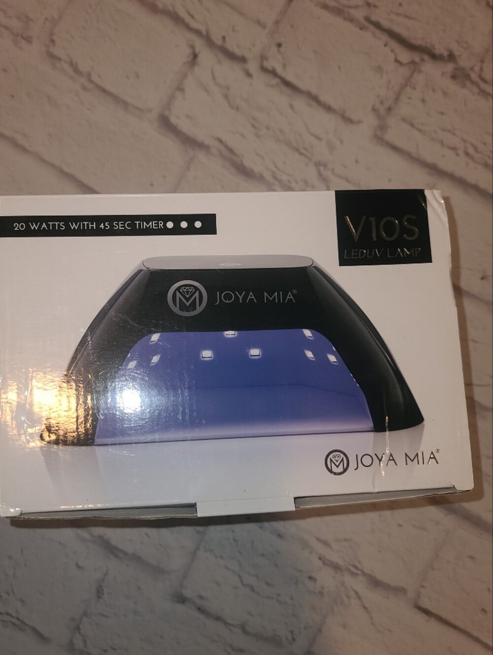 Joya Mia Lamp in Black with Blue Light